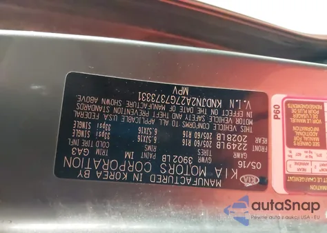 2016 Kia Soul from USA, damaged, VIN KNDJN2A27G7373331